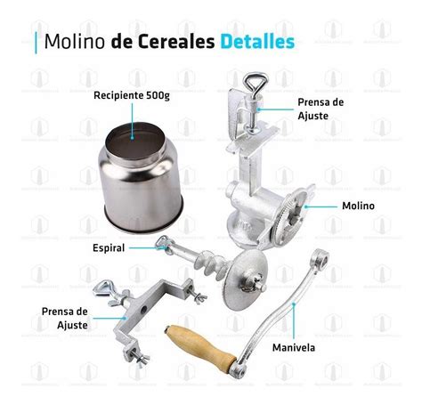 Molinillo Manual Maquina Moledora Granos Cereales Cuotas Buenosaires Led