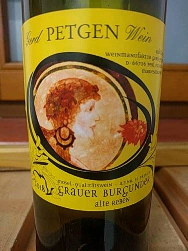 Petgen Dahm Alte Reben Weisser Burgunder Trocken Vivino US