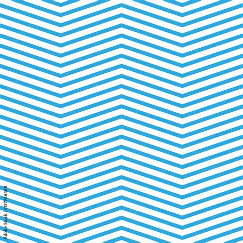 Seamless Chevron Pattern In Blue And White Horizontal Zigzag Lines In