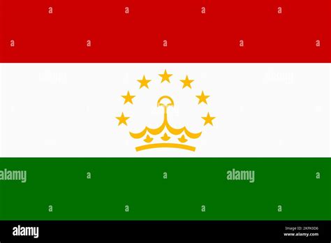 Tajikistan flag. Tajik national banner and patriotic symbol. Official ...