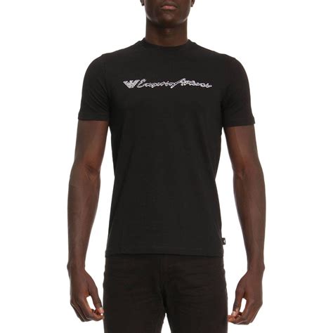 Emporio Armani Cotton T Shirt Men In Black For Men Lyst