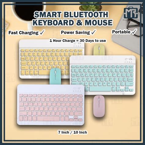 Wireless Smart Bluetooth Keyboard and Mouse for IOS&Android Tablets ...