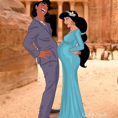 Pregnant Jasmine And Aladdin Best Disney Princess Fan Art Popsugar Love And Sex Photo 5