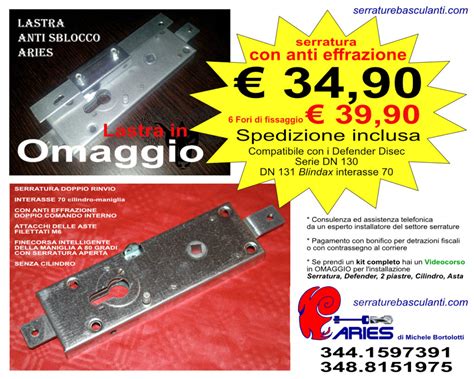 Serratura Garage Basculante Antiscasso Prevenzione Furti