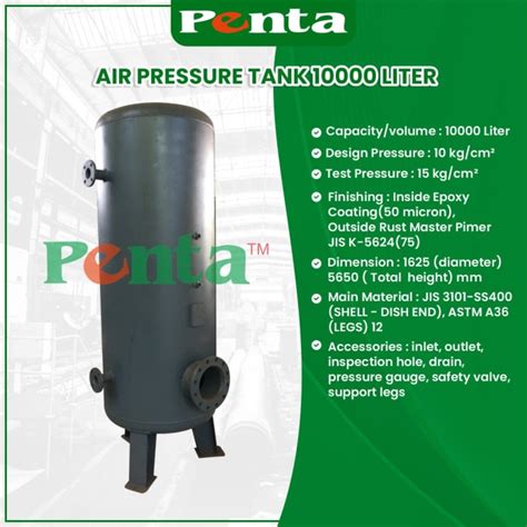 Jual Pressure Tank Liter Tangki Angin Kompresor Udara Penta Tank