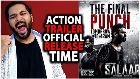 Salaar Action Trailer Official Release Time Salaar Advance Booking