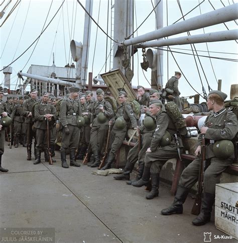 Finnish Waffen Ss Volunteers Who Has Just Returned From The Eastern