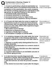 Chapter 14 Assessment Pdf Fundamentals Of Nursing Chapter 14 Study