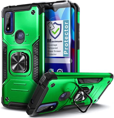 Nagebee Case For Motorola Moto G Pure 2021 With Tempered Glass Screen Protector Full Coverage