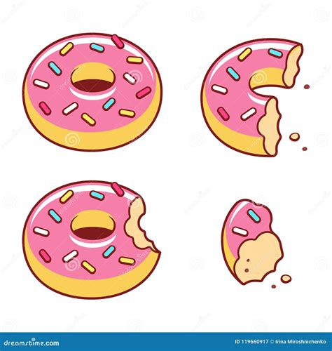 Donut Eaten Stock Illustrations 147 Donut Eaten Stock Illustrations Vectors And Clipart