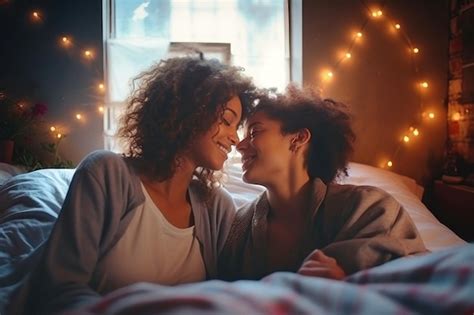 Premium Photo A Couple Of Women Both In Love Lie Next To Each Other