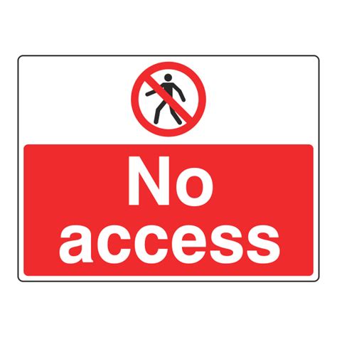 No Access Sign (Large Landscape) | Lasting Impressions