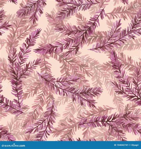 Seamless Pattern With Fir Tree Branches 3 Stock Illustration