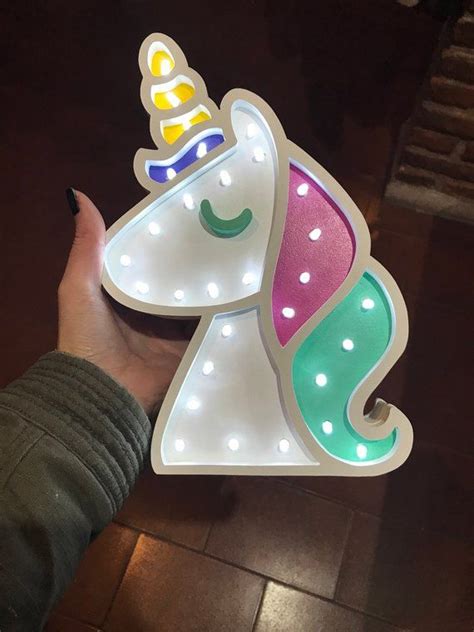 Unicorn Night Light Light Lamp L Mpara Unicornio Con Luces Led