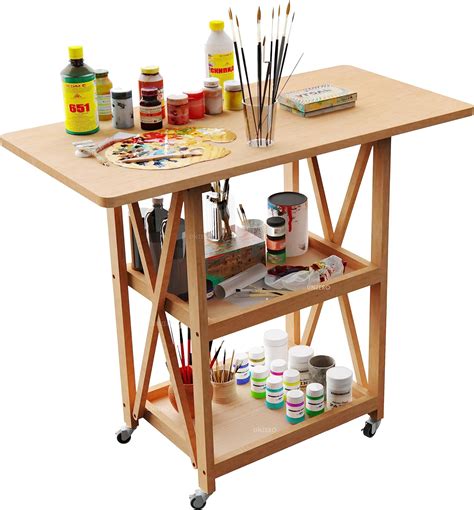 Amazon.com: UNZERO Art Cart Organizer with Desktop, Artist Taboret ...