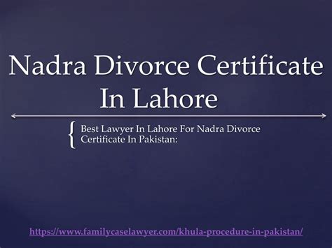 Ppt Nadra Divorce Certificate In Pakistan Best Lawyer In Pakistan