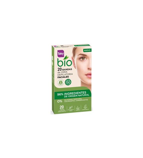 Bio Bandas de Cera Depilatoria Facial 20 uds taky Perfumerías Avenida