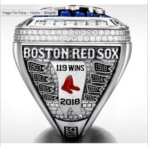 Custom Name And Number 2018 Boston Red Sox World Series Championship Ring