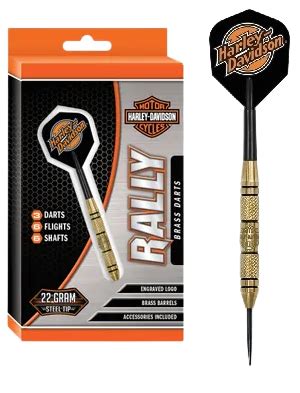 DW Harley Davidson Rally Brass Fléchettes pointe Acier Dartshopper fr