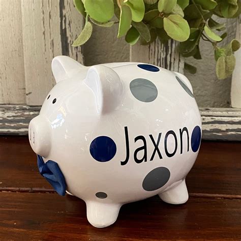 Personalized Boys Piggy Bank Piggy Banks for Boys Dark Blue - Etsy