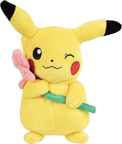 Pok Mon Pikachu Peluche Avec Fleur Cm Partir De Ans Amazon