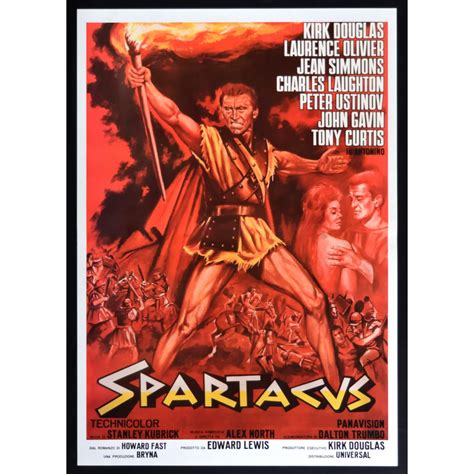 Manifesto Spartacus Kirk Douglas Tony Curtis Jean Simmons Stanley