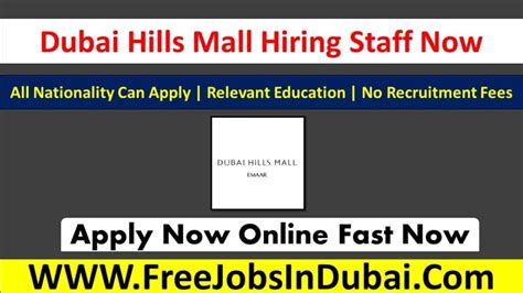 Dubai Hills Mall Careers Jobs Vacancy In Dubai JobsInDubai