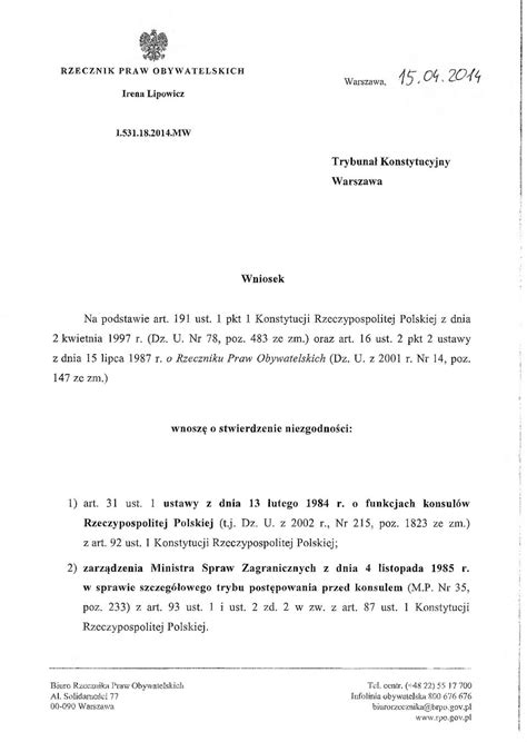 Wniosek Wnosz O Stwierdzenie Niezgodno Ci Pdf Darmowe Pobieranie