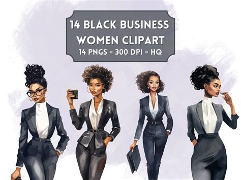 Black Business Women Cliparts, Business Women PNG, Beautiful Black ...