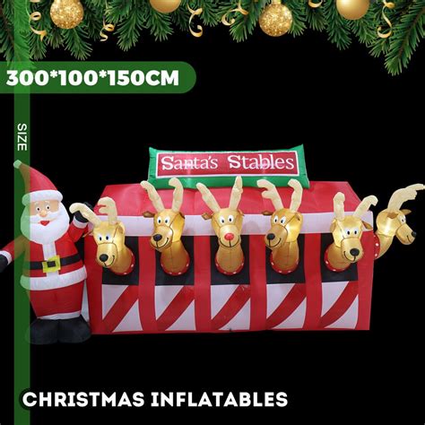 3m Santas Stables Christmas Inflatable Airfigs Inflatables