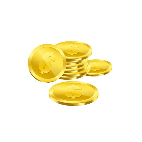 A Pile Of Coins Golden 3d Vector Coins Golden Coin 3d Coin Png And