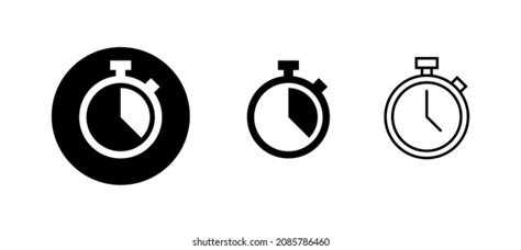 Simple Timer Countdown Icon Vector Stopwatch Stock Vector Royalty Free