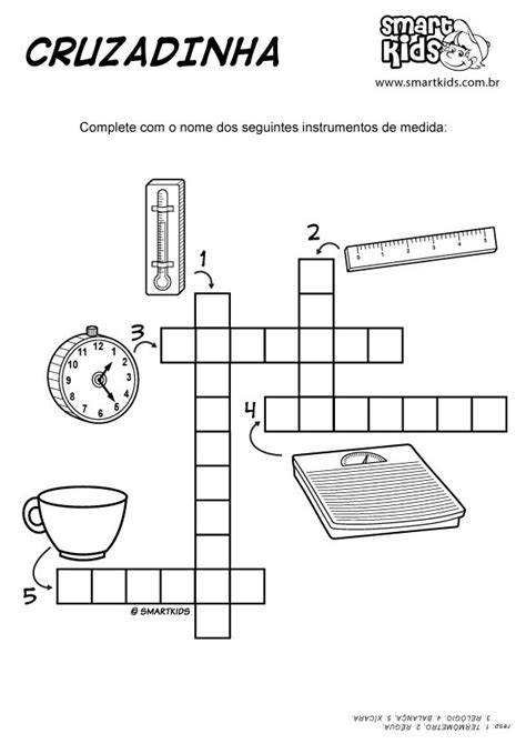 Atividade Medidas E Grandezas Cruzadinha Cruzadinha Grandezas E