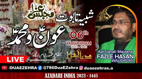 Live Majlis E Shabih E Taboot Hazrat Aun Mohammad As 6th Muharram