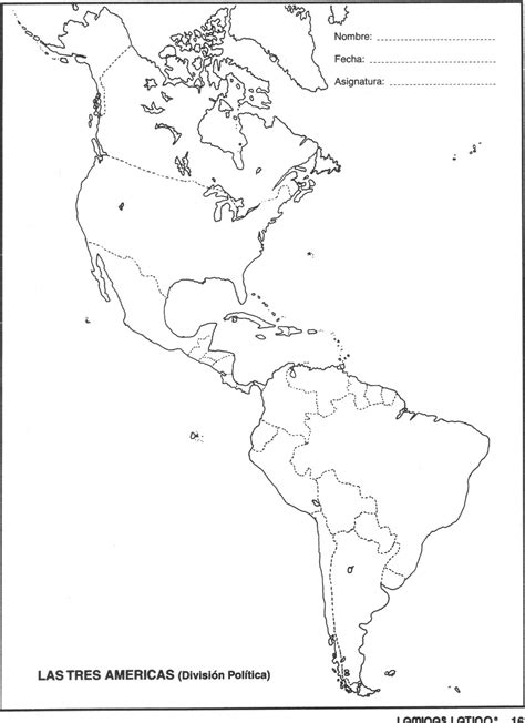 Mapa Mudo De America Mapa Para Pintar De America Images