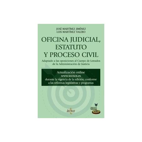 Oficina Judicial Estatuto Y Proceso Civil Adaptado A La Oposiciones