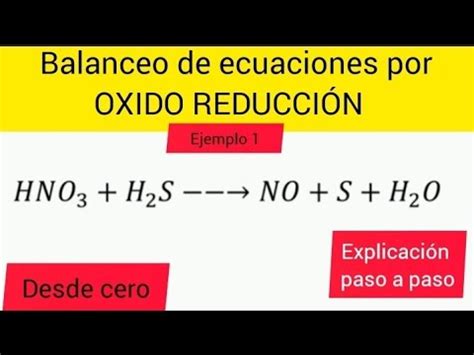 Balanceo Por Oxido Reduccion Youtube