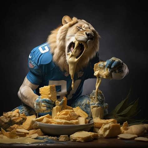 Lion Eating Cheese The Den