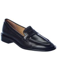 Stuart Weitzman Brenna Leather Loafer In Black Lyst