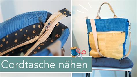 Cord Tasche Courtney N Hen Mit Kostenlosem Schnittmuster Youtube