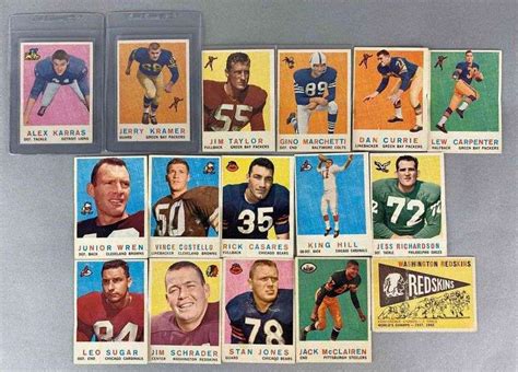 16 1959 Topps Football Cards With HOFs Stars And Rookies Matthew