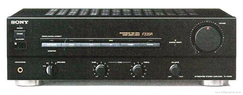 Sony Ta F R Integrated Stereo Amplifier Manual Hifi Engine