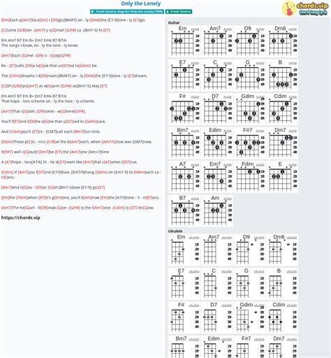 Chord: Only the Lonely - tab, song lyric, sheet, guitar, ukulele ...