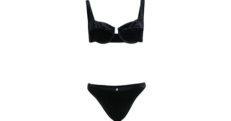 Reina Olga Brigite Velvet Bikini In Black Lyst Australia