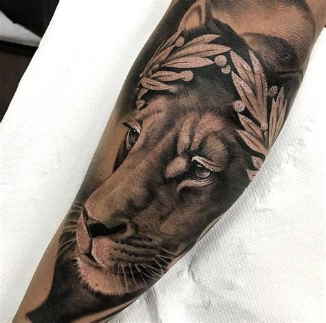 Awesome Black Gray Lioness Tattoo Tattoo Artist Tiziano Verna