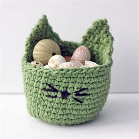 Kitty Basket Crochet Pattern Cat Basket PDF Pattern Instant - Etsy