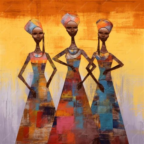 Premium Ai Image Abstract Painting Concept Colorful Art Of An African People African Culture