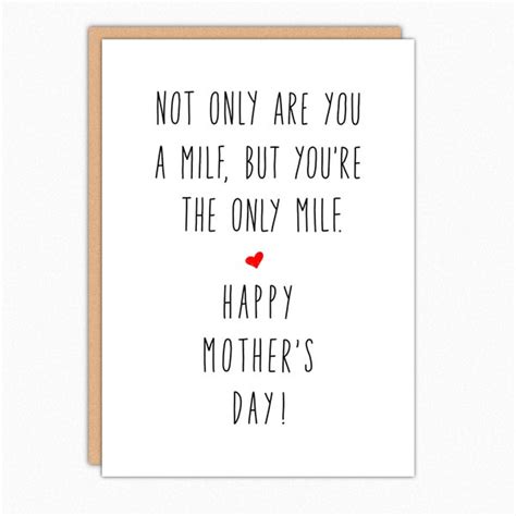 Mothers Day Milf Card Etsy