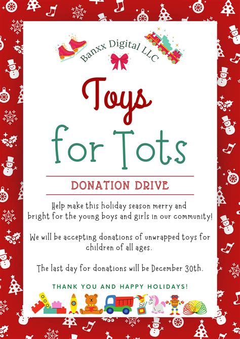 Toys For Tots Flyer Digital Download Template Instant Download Etsy