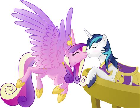 Princess Cadence Shining Armor Balcony Kiss By Negatif22 On Deviantart